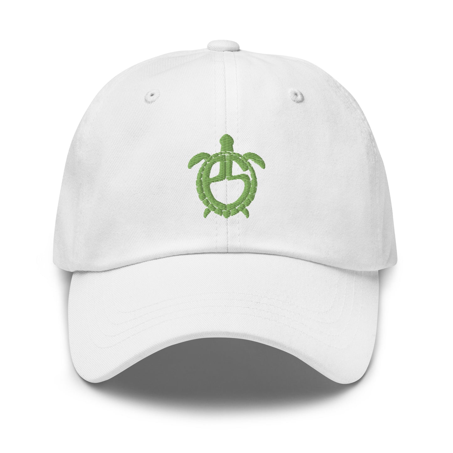 front view, turtle shell smoke white dad hat
