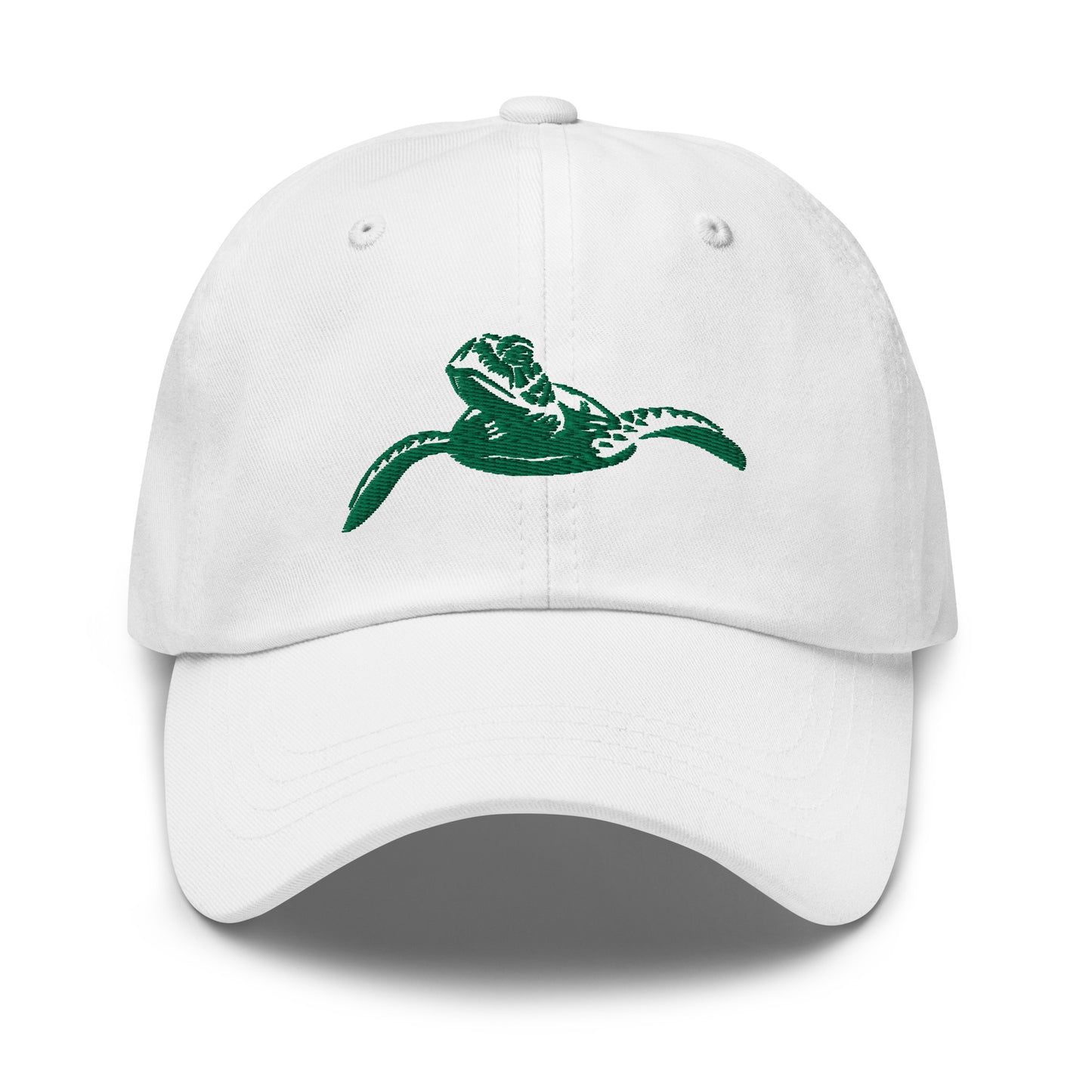 front view, slow & steady smoke white dad hat